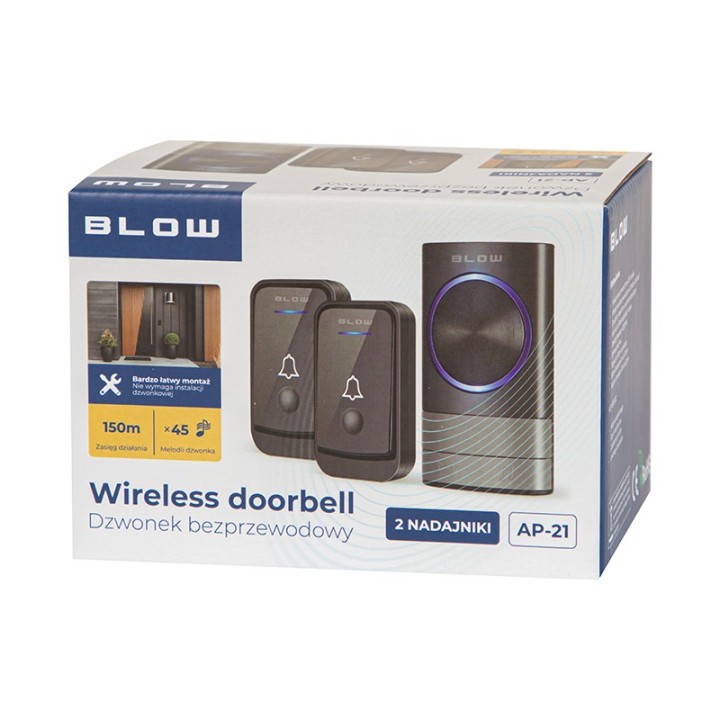 Dzwonek bezprzewodowy AP-21 dwa nadajniki