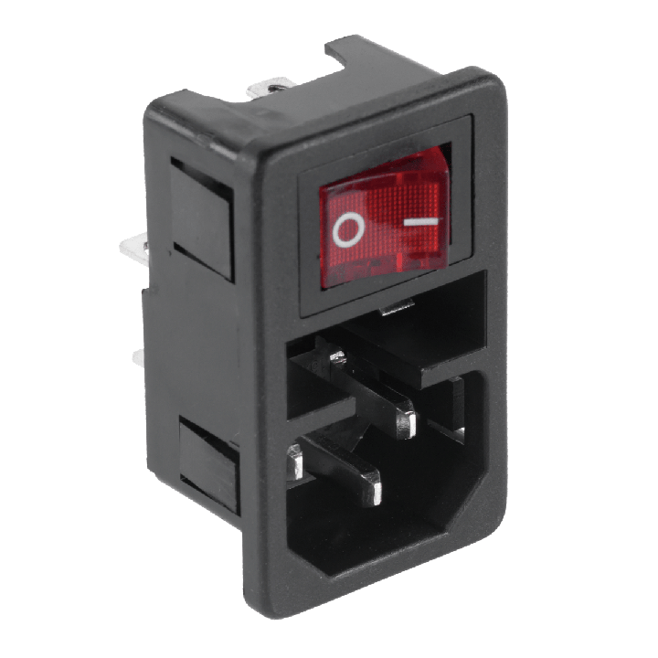 Wtyk AC 3PIN komput.obudowa+włączn.