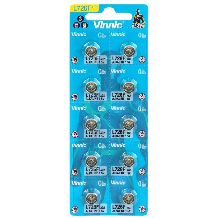 Bateria alkaliczna mini Vinnic G2 / AG2 / L726 / SR726 / SR59 / 396 / 556 / 29 / RW411