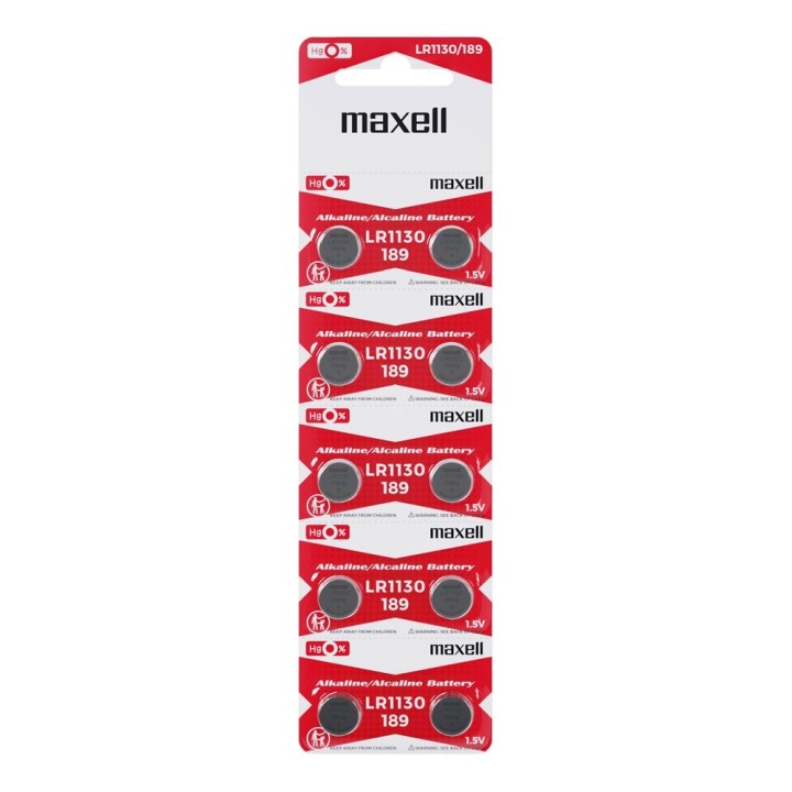 Bateria alkaliczna mini Maxell G10 / LR1130 / 189 / AG10