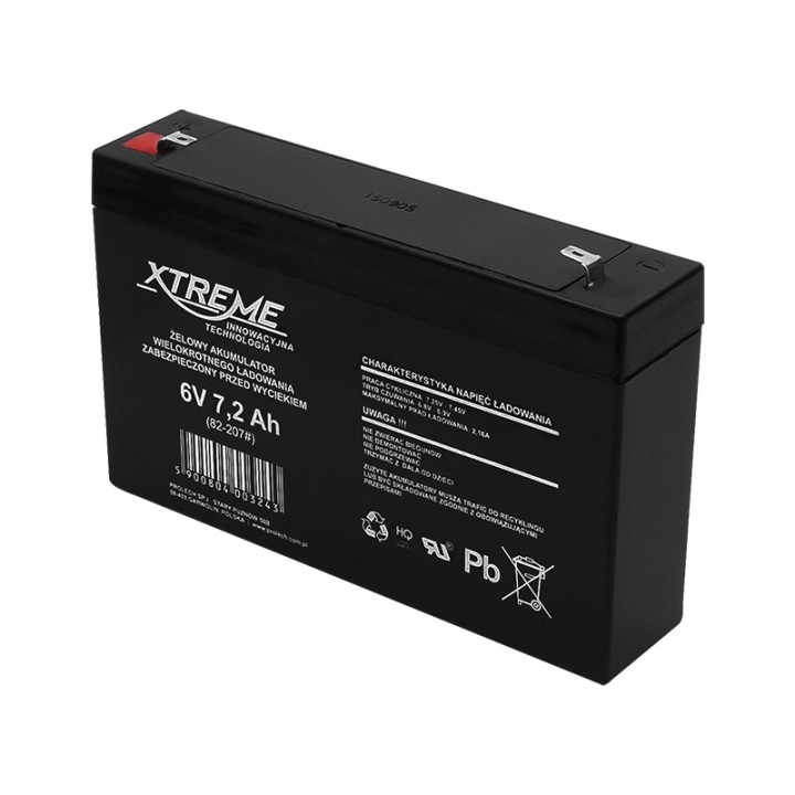 Akumulator żelowy 6V 7.2Ah XTREME