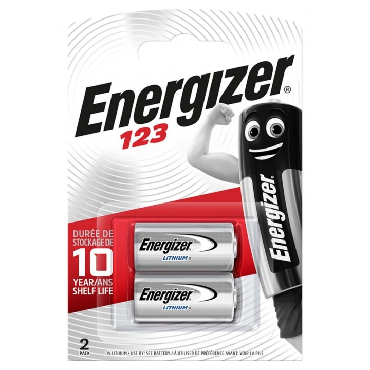 2 x bateria foto litowa Energizer CR123