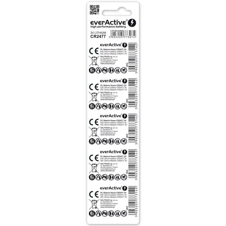 Bateria litowa mini everActive CR2477