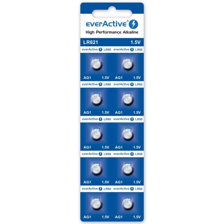 Bateria alkaliczna mini everActive AG1 G1 LR621 LR60