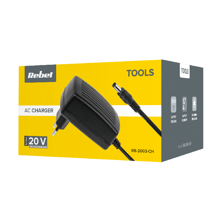 Ładowarka akumulatora 20V 2A/4A Rebel Tools