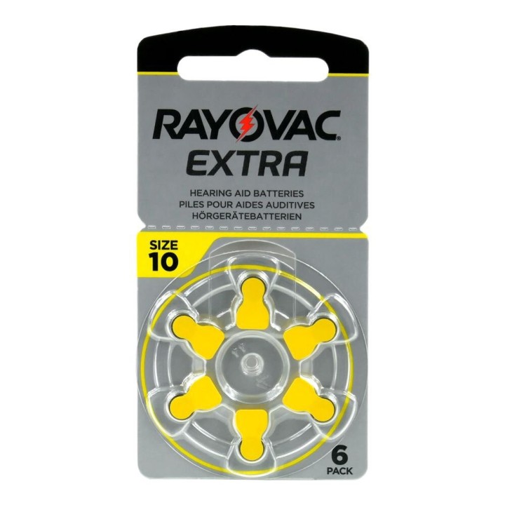 6 x baterie do aparatów słuchowych Rayovac Extra 10