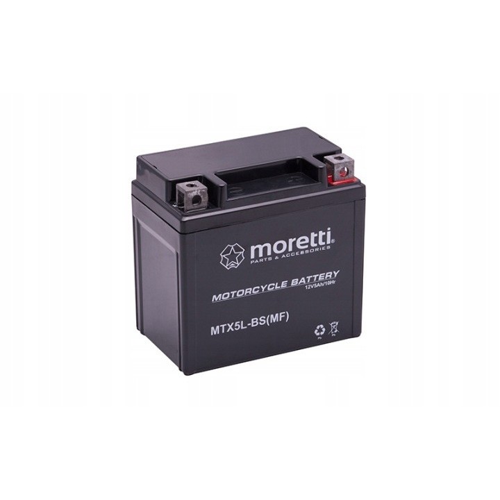 Akumulator motocyklowy 12V 5Ah MTX5L-BS MORETTI