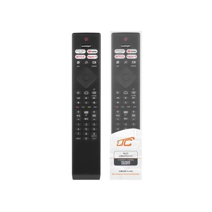Pilot do TV LCD/LED Philips RM-L1760 SMART, NETFLIX, YOUTUBE, RAKUTEN, funkcja ambilight