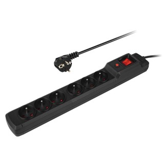 Filtr sieciowy 1,5m M6 czarny