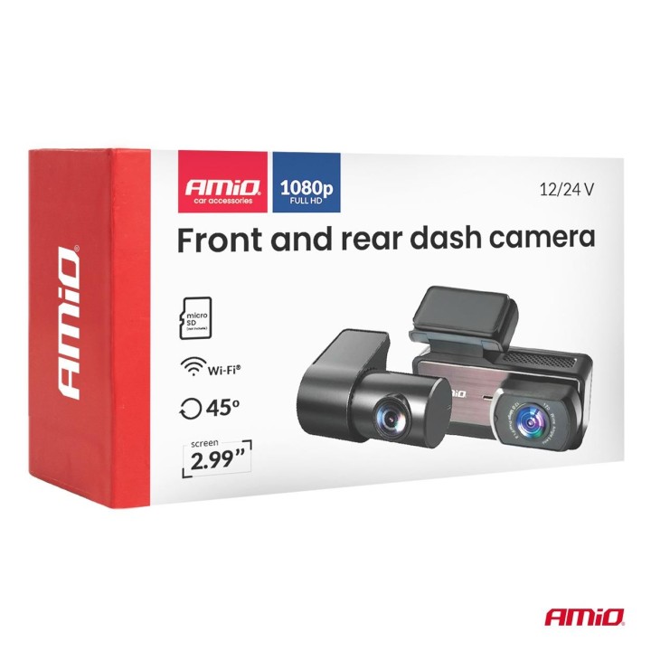 Wideorejestrator samochodowy 1K WLAN 256 GB WIFI Full HD AMIO-04799