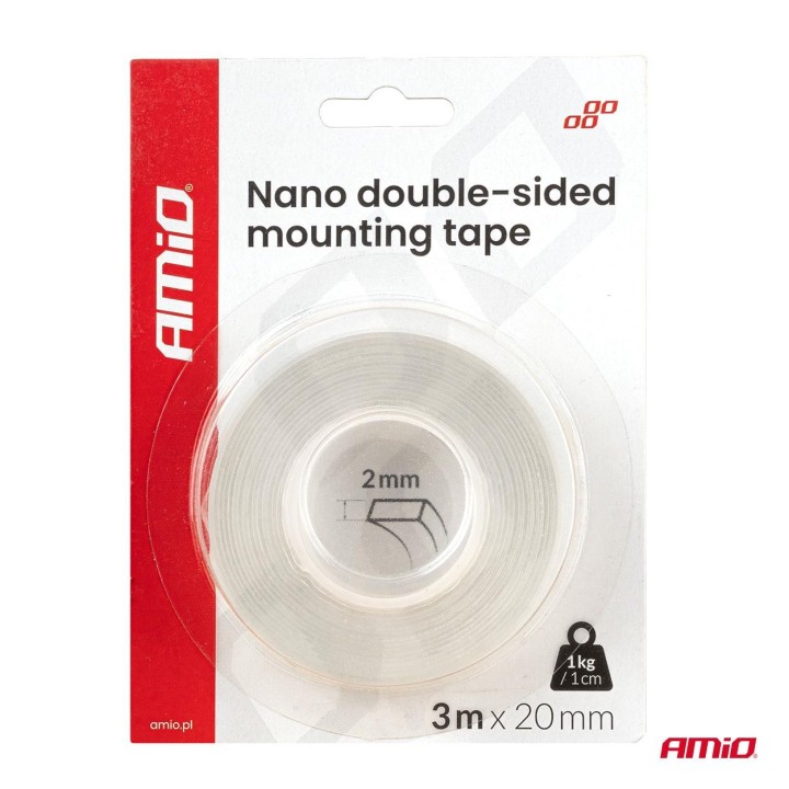 Taśma montażowa nano dwustronna wielokrotnego użytku 20mm x 3m x 1mm