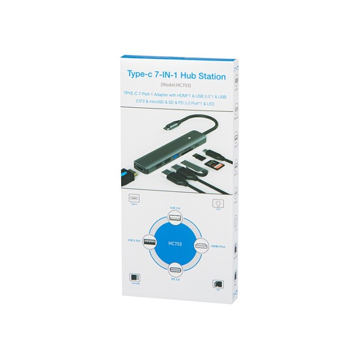 Rozgałęźnik USB WT.A-7w1 HUB-05"