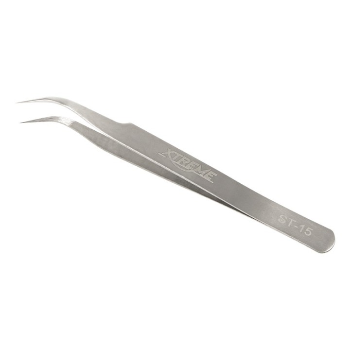 Pinceta pęseta zagięta ostra antymagnetyczna 115mm