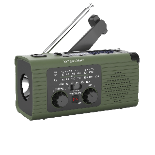 Radio solarne, przenośne radio awaryjne SOS, powerbank 5000mAh, latarka, dynamo, Kruger&Matz