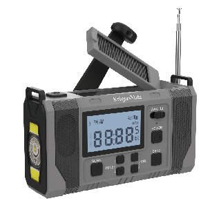 Radio solarne, przenośne radio awaryjne SOS, powerbank 10000mAh, latarka, dynamo, Kruger&Matz