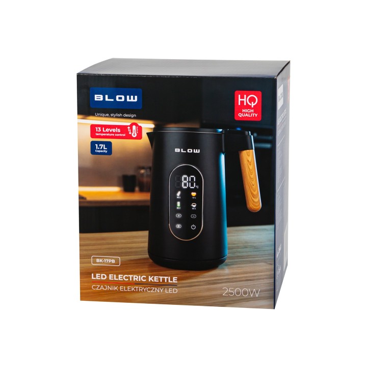 Czajnik czarny z wyświetlaczem 2500W BK-17PB BLOW