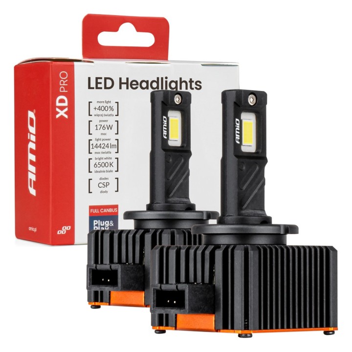 Żarówki samochodowe LED XD PRO D8S FULL CANBUS AMIO-04684