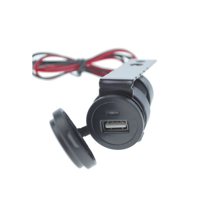 Gniazdo samochodowe, motocyklowe ładowarka USB do montażu