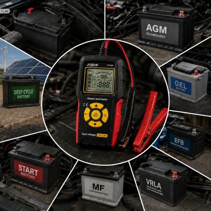 Tester akumulatorów 12V XT810B