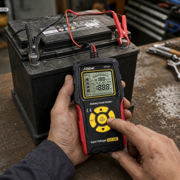 Tester akumulatorów 12V XT810B