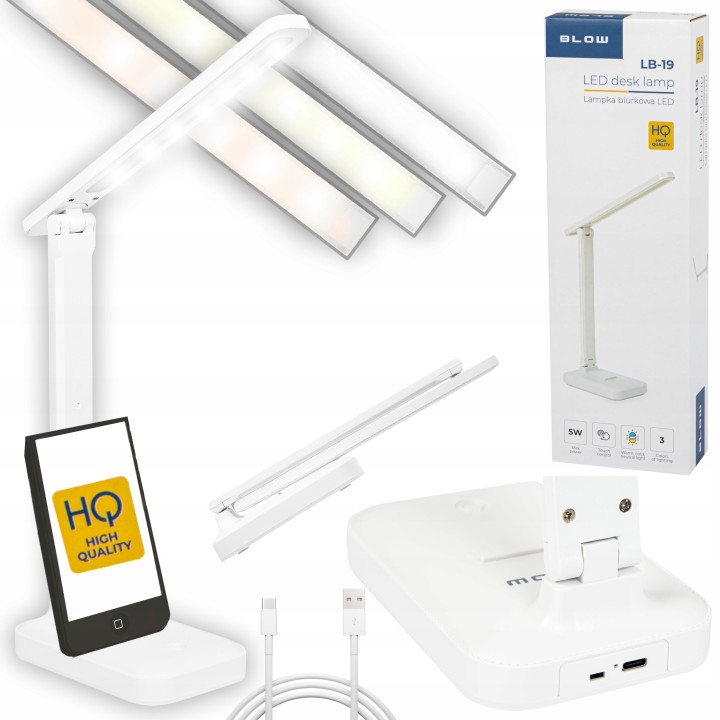 Lampka biurkowa LED LB-19 biała