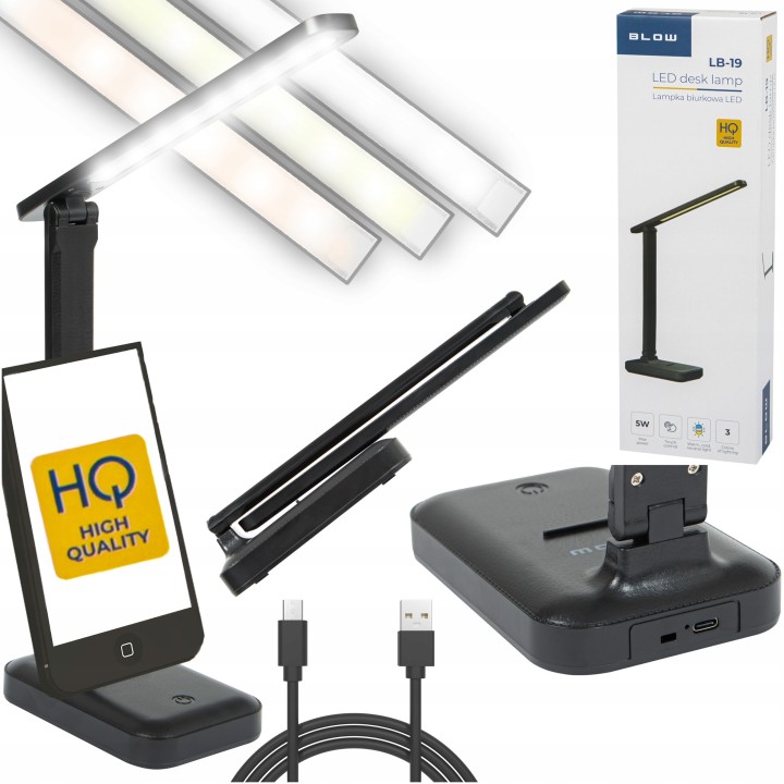 Lampka biurkowa LED LB-19 czarna
