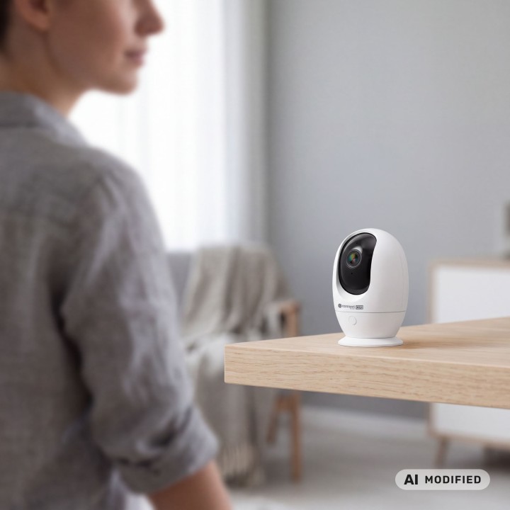 Kamera Niania WiFi Kruger&Matz Connect C170 Tuya Smart Life Obrotowa PTZ Audio Temperatura Wilgotność