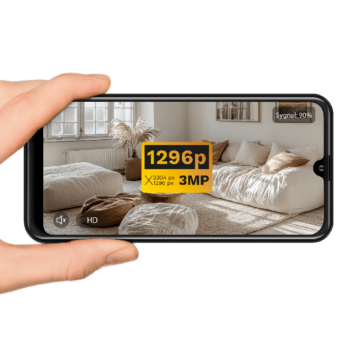 Kamera Niania WiFi Kruger&Matz Connect C170 Tuya Smart Life Obrotowa PTZ Audio Temperatura Wilgotność