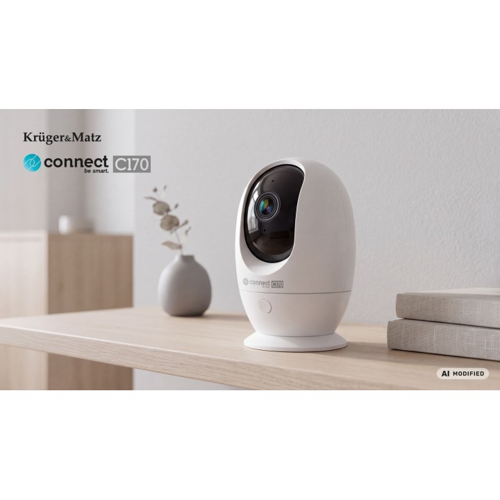 Kamera Niania WiFi Kruger&Matz Connect C170 Tuya Smart Life Obrotowa PTZ Audio Temperatura Wilgotność