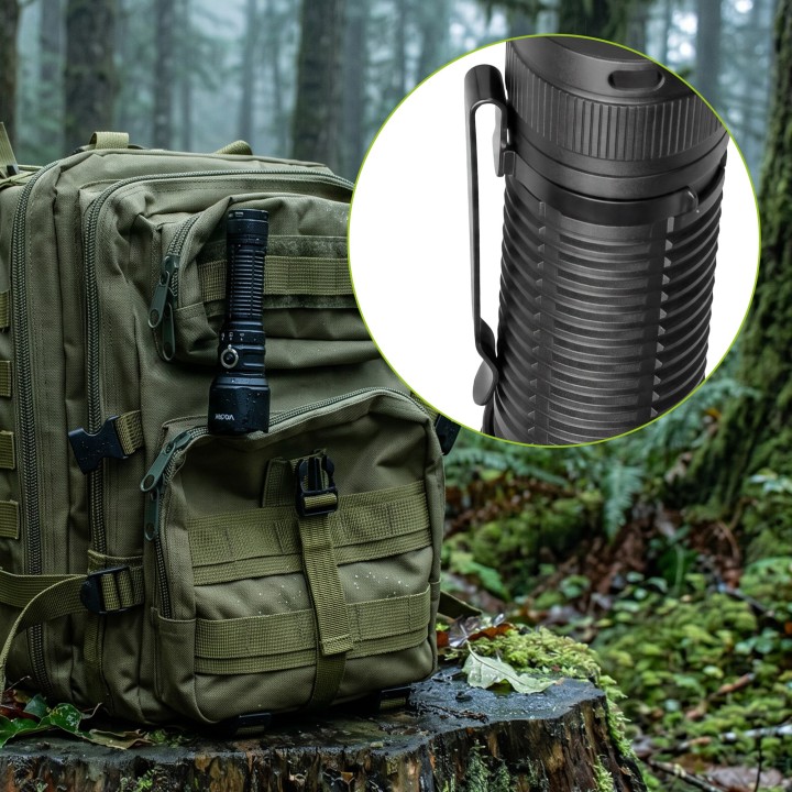 Latarka taktyczna 2000lm światło białe + czerwone + zielony laser VA0457 Vayox