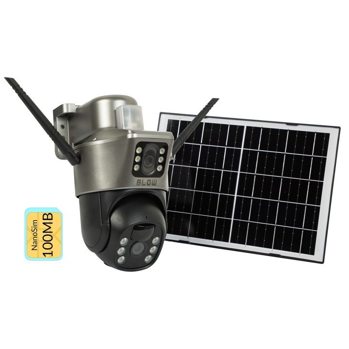 Kamera BLOW 4G PTZ 2x4MP solarna z akumulatorem