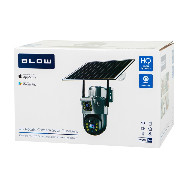 Kamera BLOW 4G PTZ 2x4MP solarna z akumulatorem