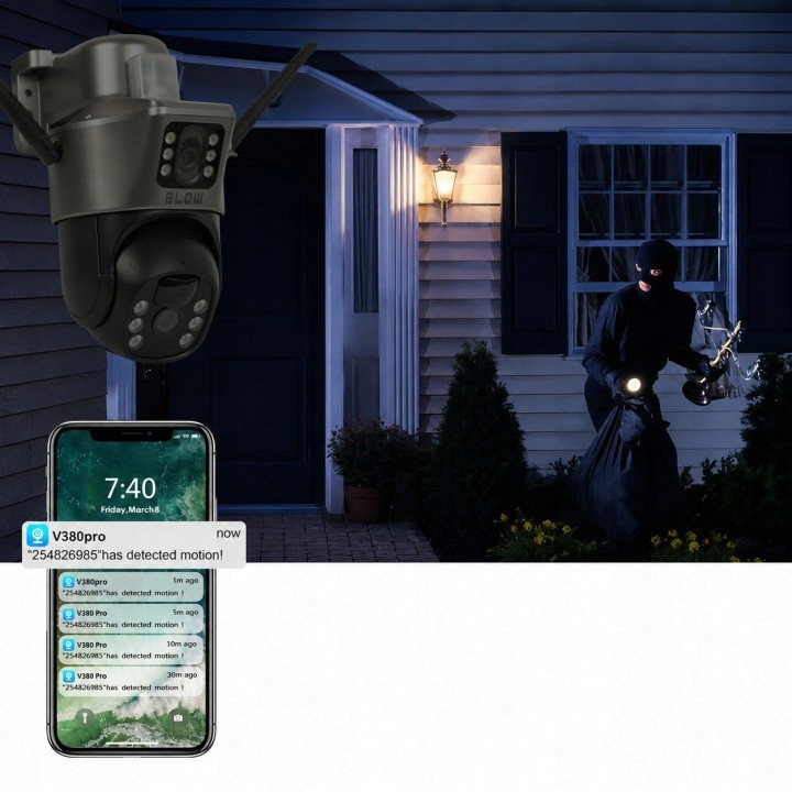 Kamera BLOW 4G PTZ 2x4MP solarna z akumulatorem