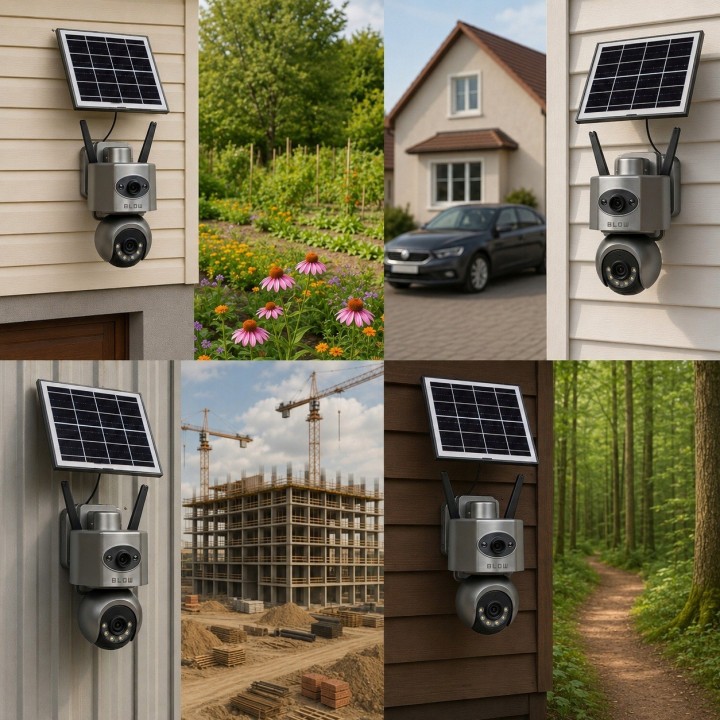 Kamera BLOW 4G PTZ 8MP H-398-AOV DualLens solarna z akumulatorem