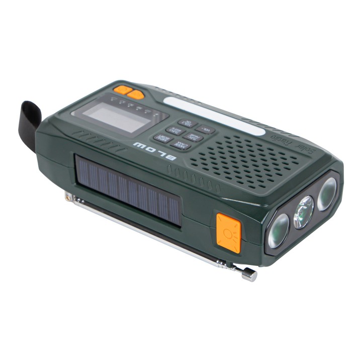 Radio przenośne analogowe/cyfrowe AM/FM/DAB/BT BLOW RA19 solarne na korbkę