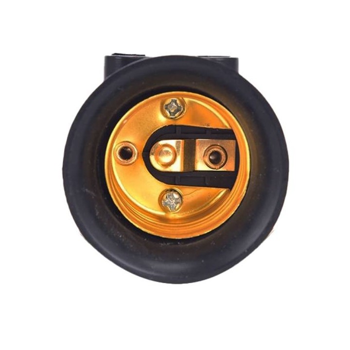 Adapter rozgałęźnik żarówki E27 (złodziejka) czarny HQ