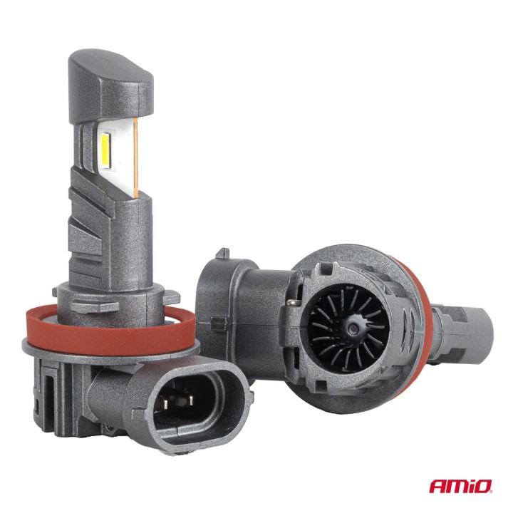Żarówki samochodowe LEDr z homologacją drogową R37 E-MARK H11 PnP FAN 18W AMIO-05120