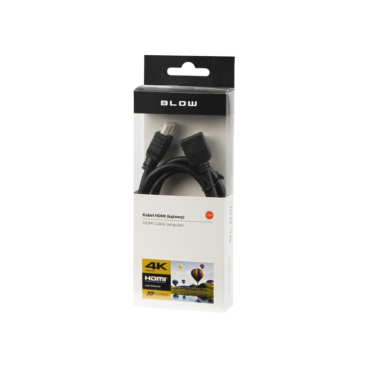 Przyłącze HDMI-HDMI CLASSIC kątowe 1,5m