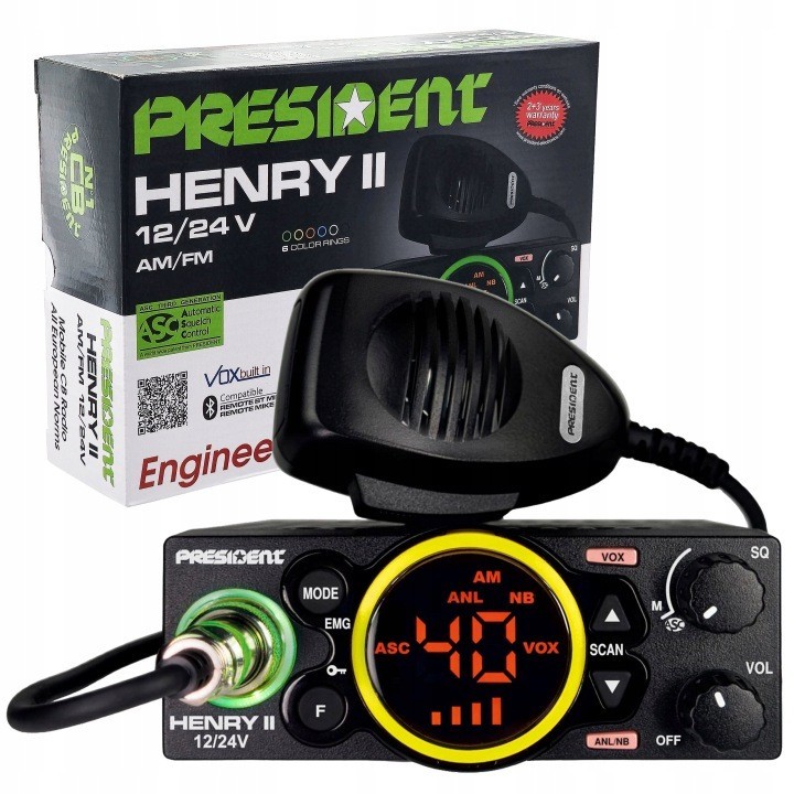 RADIO CB President HENRY II ASC 12/24V
