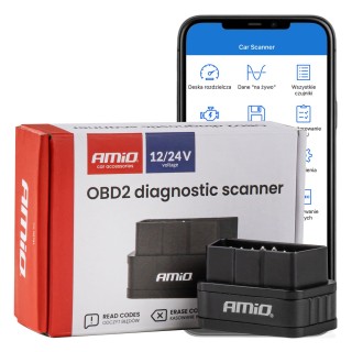 Skaner tester interfejs diagnostyczny AMiO OBD2 BT PIC25K80 DC24K AMIO-04731