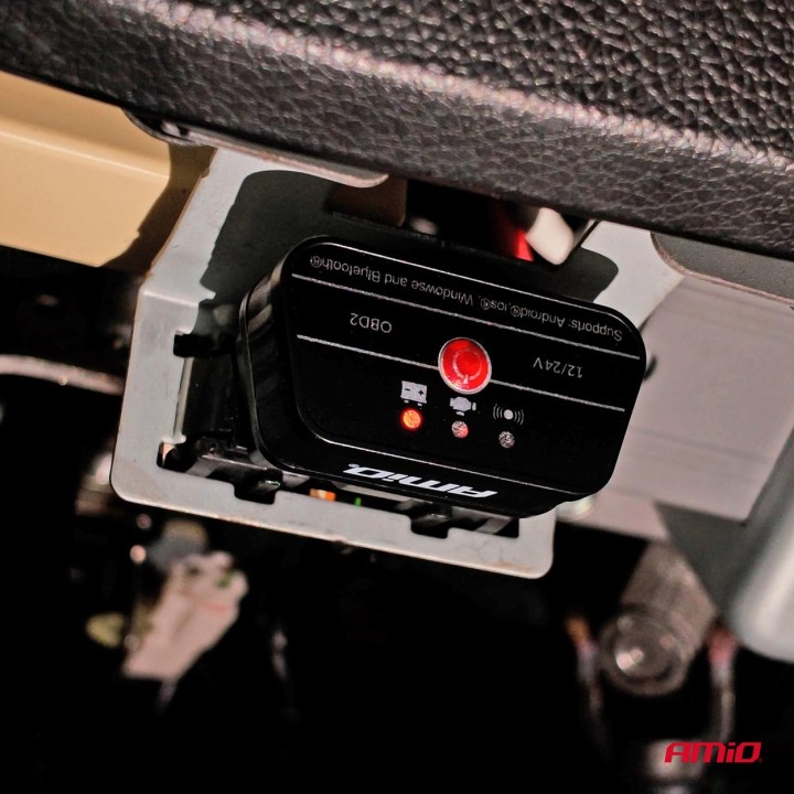 Skaner tester interfejs diagnostyczny AMiO OBD2 BT PIC25K80 DC24K AMIO-04731