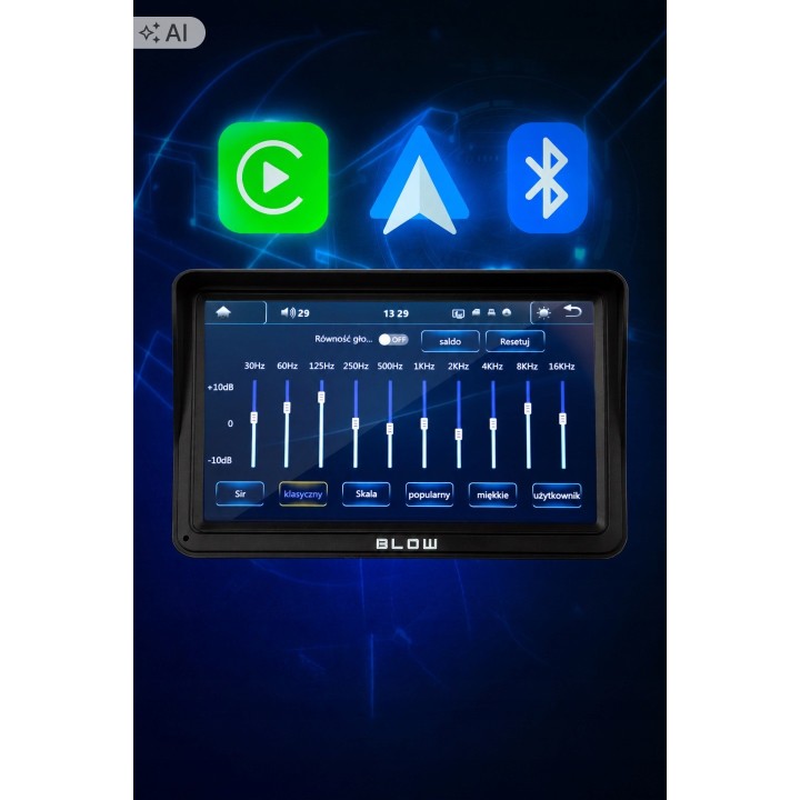 Stacja Multimedialna bezprzewodowa CarPlay5.0 7" BLOW