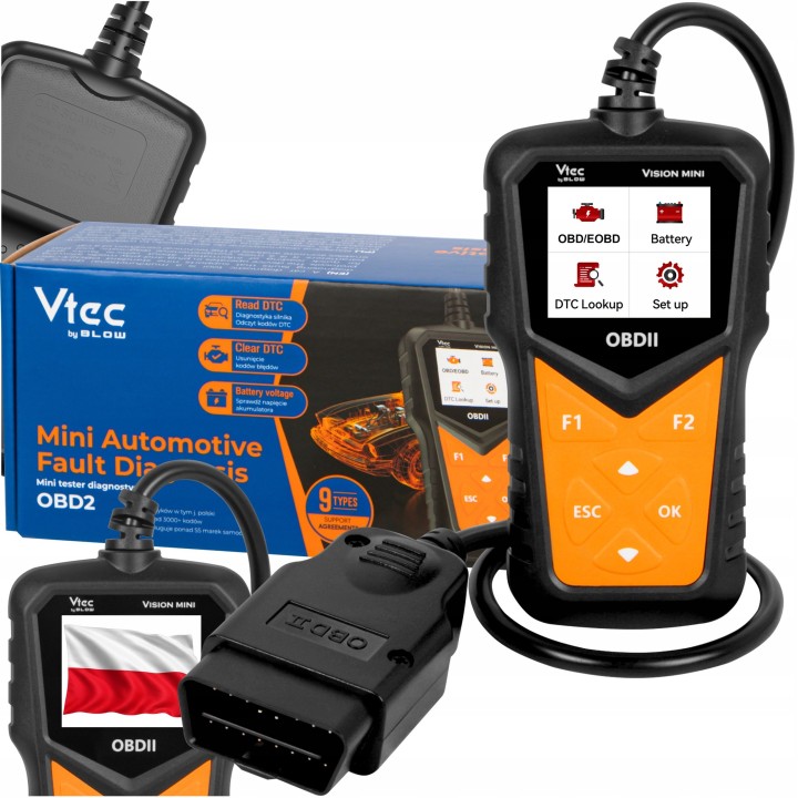 Tester diagnostyczny OBD2 Vtec by BLOW mini