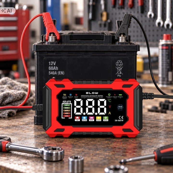 Prostownik automatyczny 12V/10A LiFePO4 BLOW