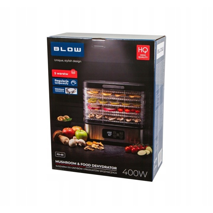 Suszarka do grzybów, warzyw i owoców 400W FD-03 LCD