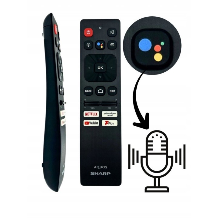 Pilot TV Sharp Aquos SHW/RMC/0138N oryginalny,funkcja Voice, NETFLIX,YOUTUBE,PRIME VIDEO