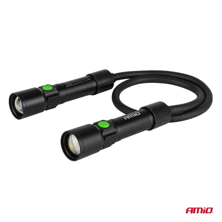 Lampa inspekcyjna akumulatorowa na szyję 2xP50 1000mAh (BATT) AMIO-04671