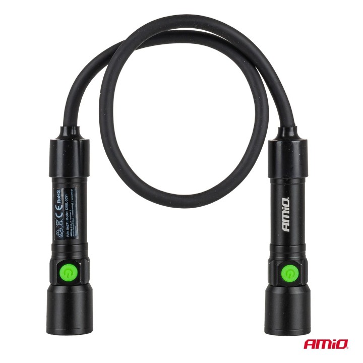 Lampa inspekcyjna akumulatorowa na szyję 2xP50 1000mAh (BATT) AMIO-04671