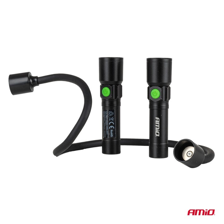 Lampa inspekcyjna akumulatorowa na szyję 2xP50 1000mAh (BATT) AMIO-04671