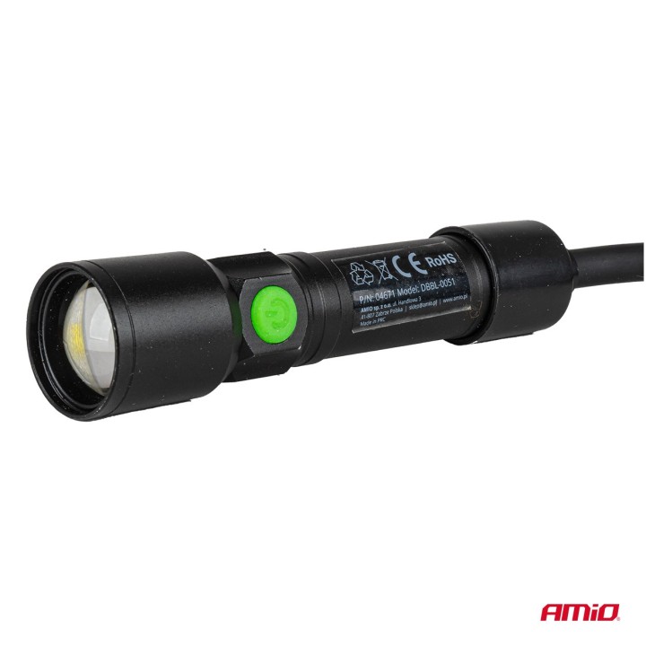 Lampa inspekcyjna akumulatorowa na szyję 2xP50 1000mAh (BATT) AMIO-04671